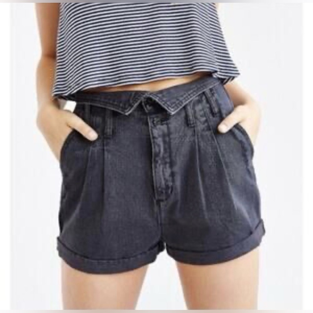 BDG Charcoal High Waist Denim Shorts